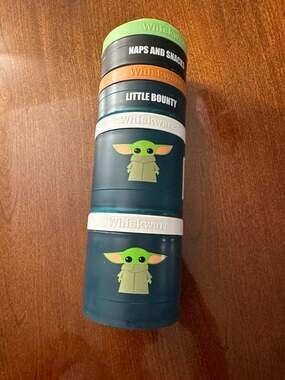Whiskware Star Wars Grogu Stackable Snack Containers - Naps and Snacks / Little